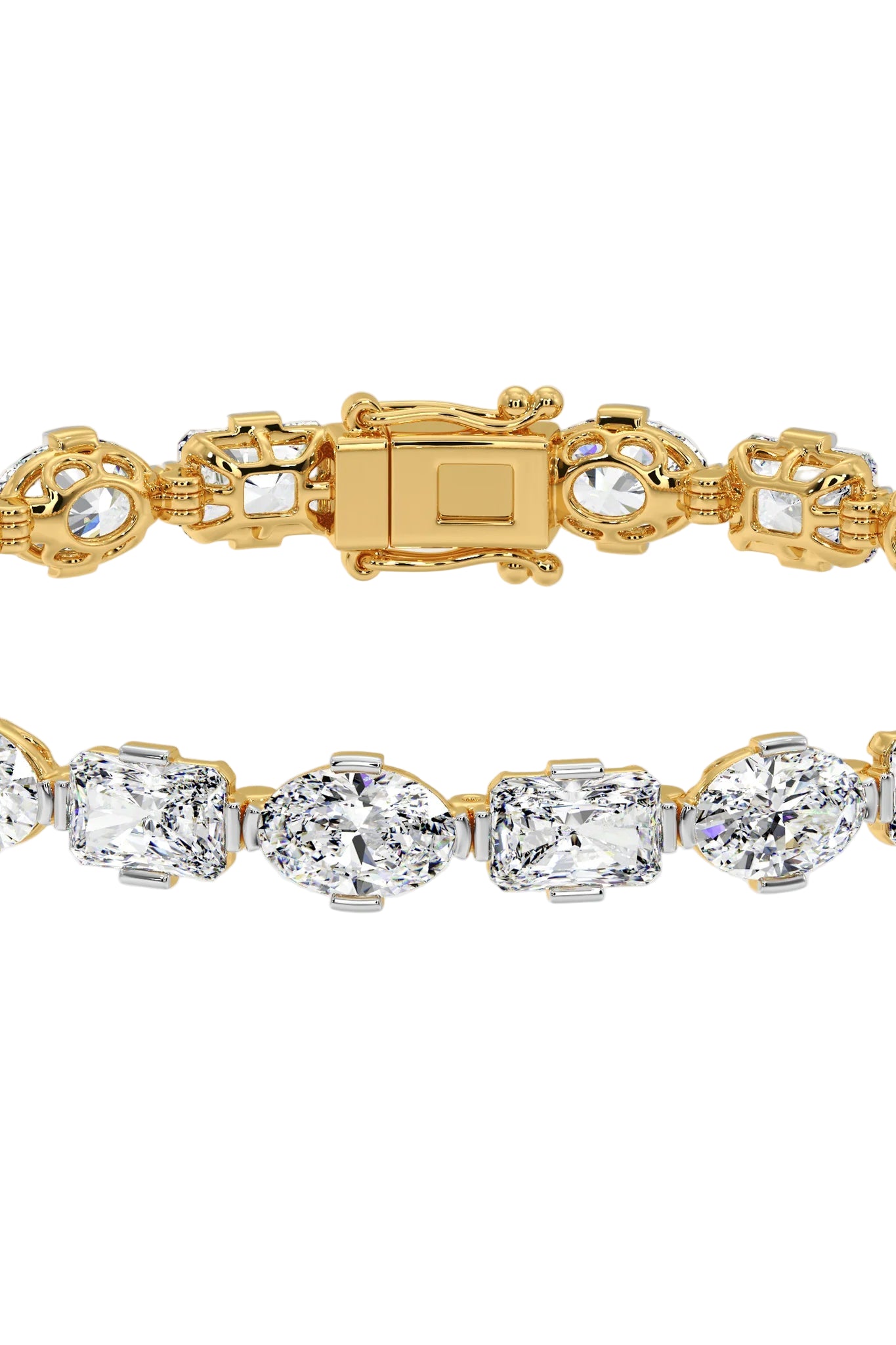 Linear Askew Tennis Bracelet