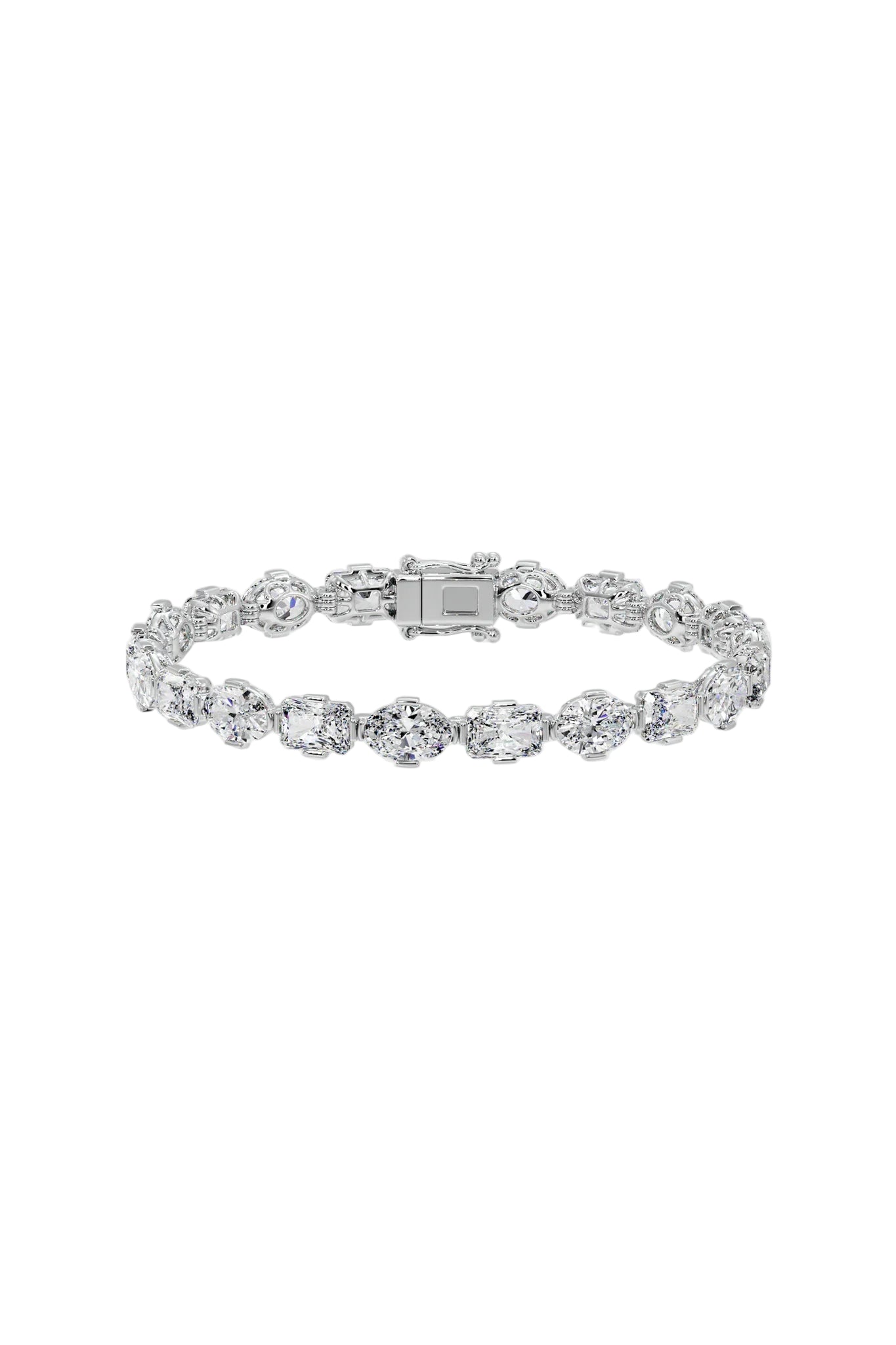 Linear Askew Tennis Bracelet