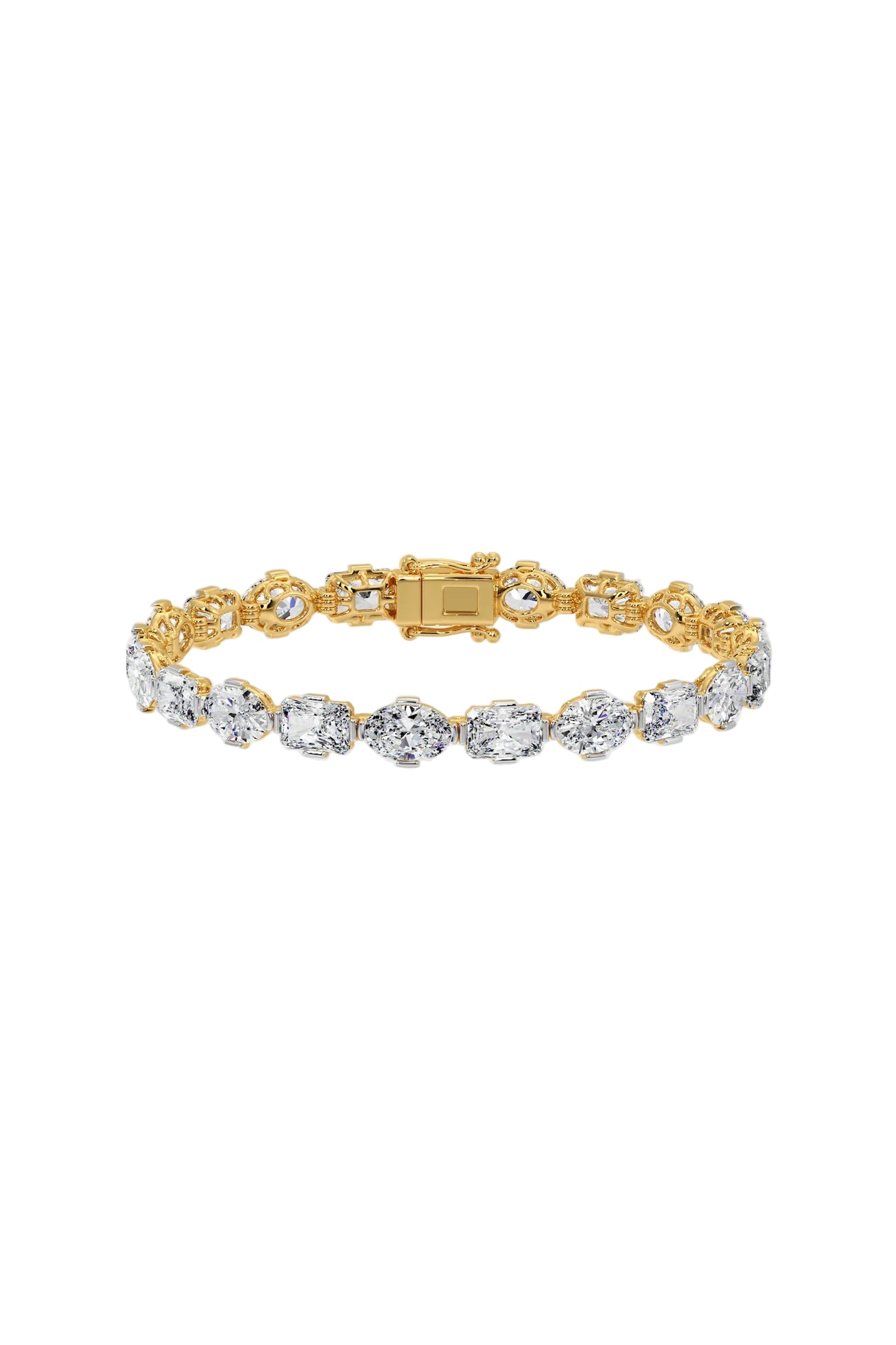 Linear Askew Tennis Bracelet