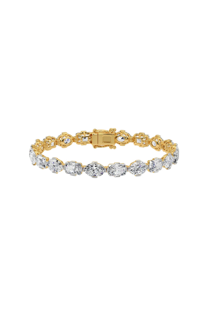 Linear Askew Tennis Bracelet