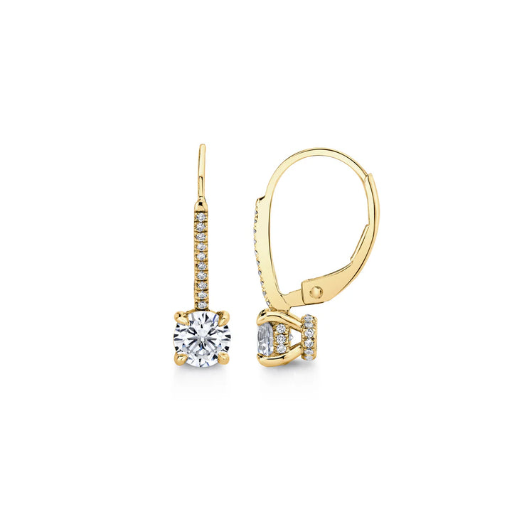Chelsea Round Brilliant Leverback Earrings