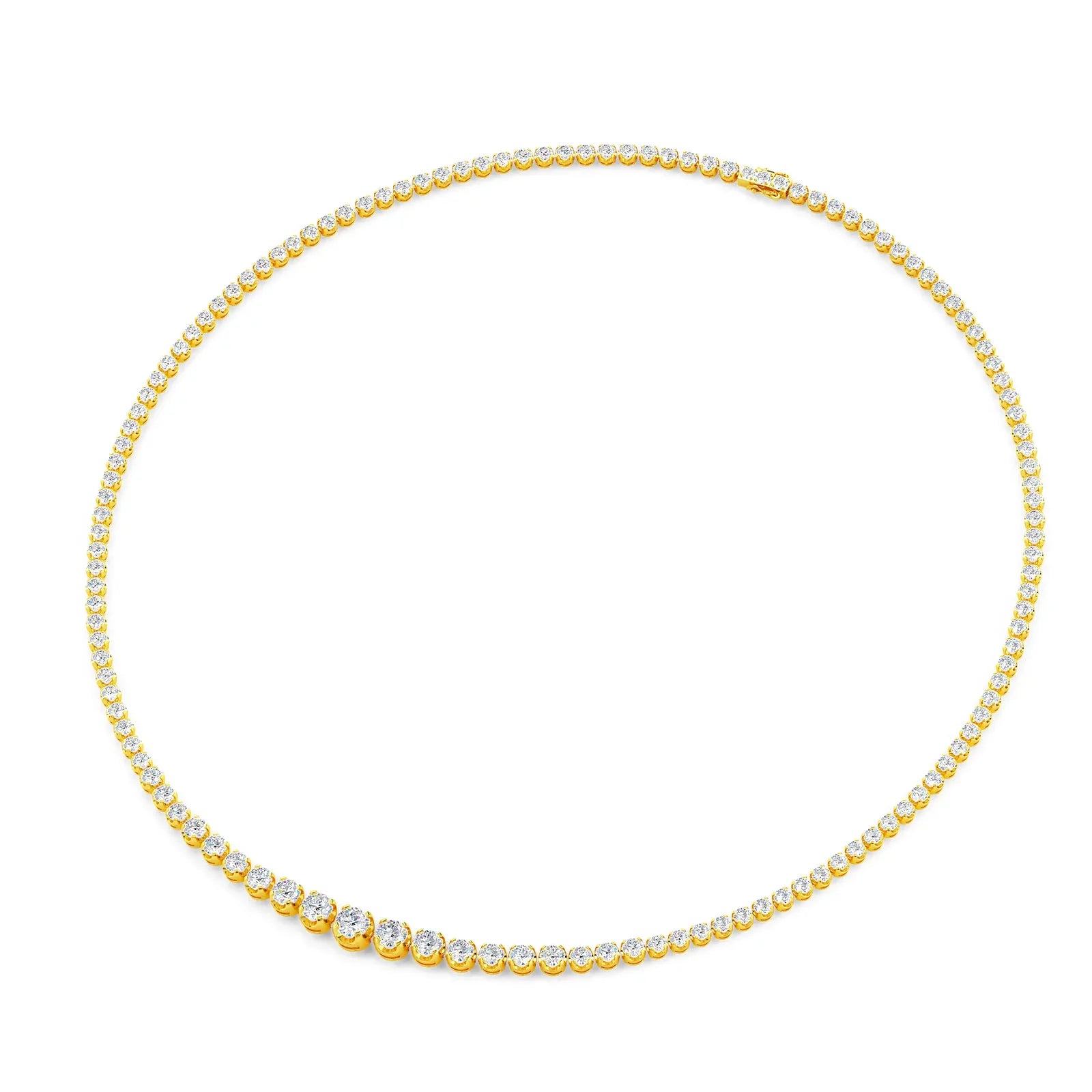 Graduated  Lab Grown Diamond Tennis Necklace