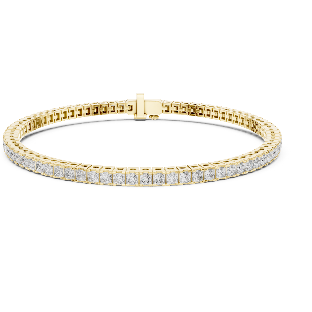 Princess-Cut Diamond Tennis Bracelet
