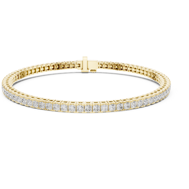Princess-Cut Diamond Tennis Bracelet
