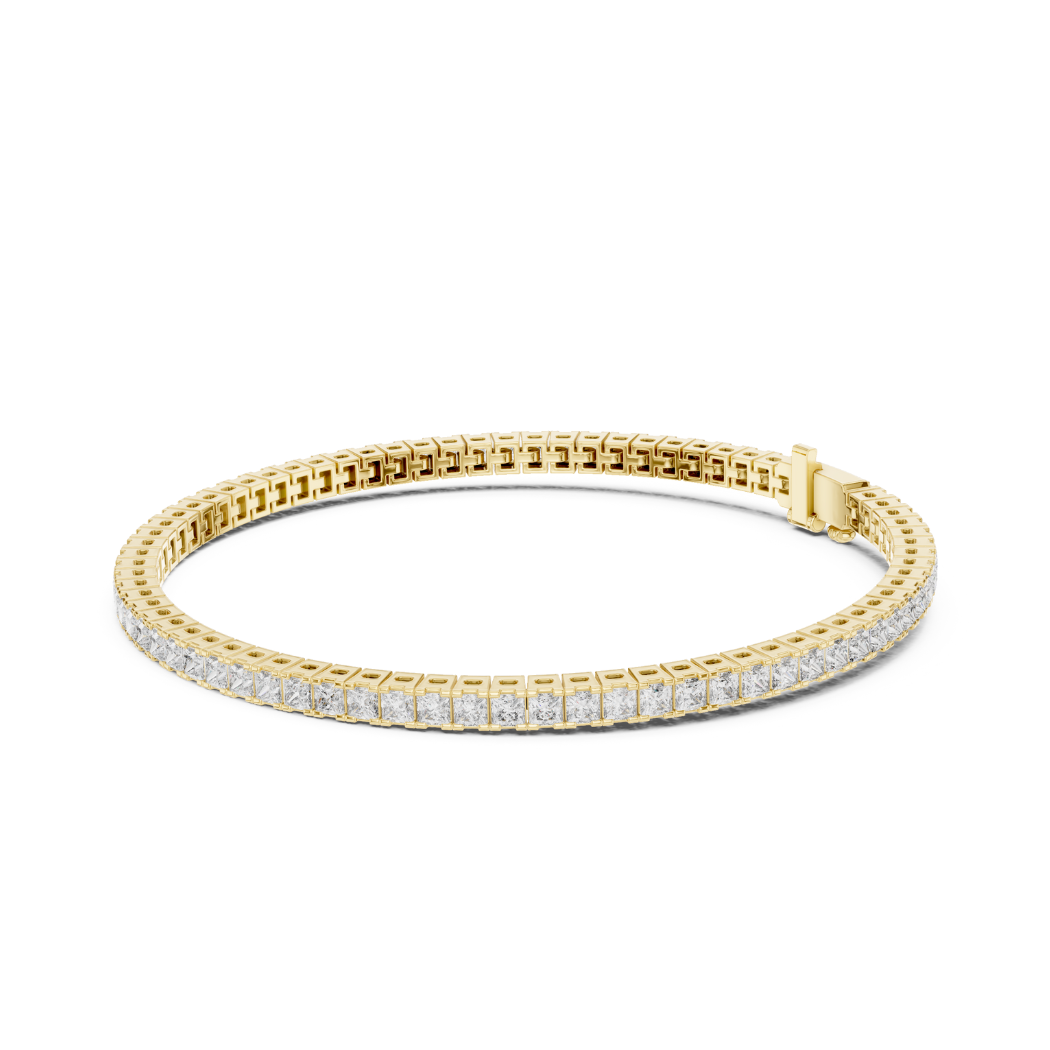 Princess-Cut Diamond Tennis Bracelet