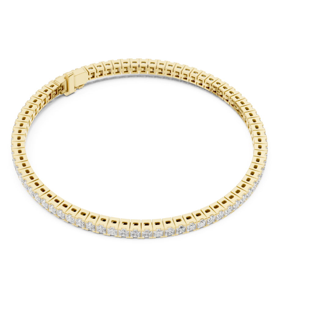 Princess-Cut Diamond Tennis Bracelet