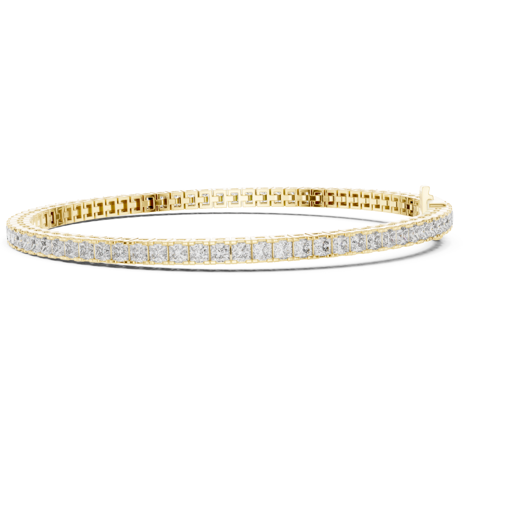 Princess-Cut Diamond Tennis Bracelet