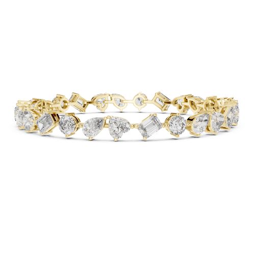 Mix Shape Diamonds Tennis Bracelet