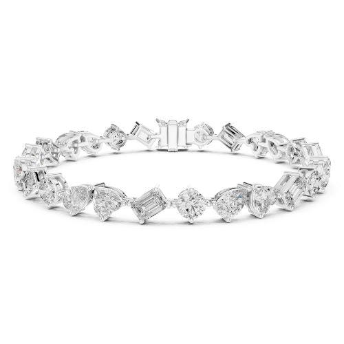 Mix Shape Diamonds Tennis Bracelet