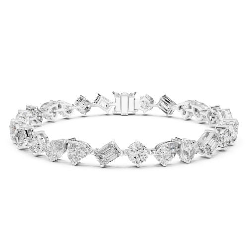 Mix Shape Diamonds Tennis Bracelet