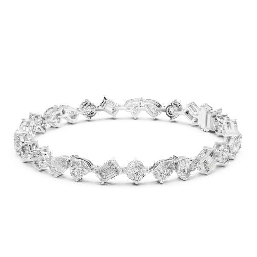 Mix Shape Diamonds Tennis Bracelet