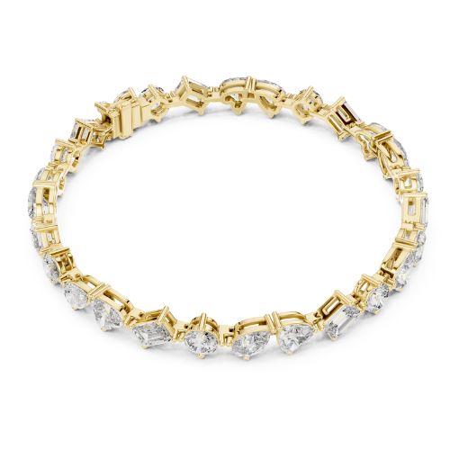 Mix Shape Diamonds Tennis Bracelet