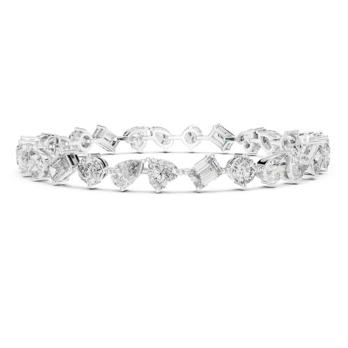 Mix Shape Diamonds Tennis Bracelet
