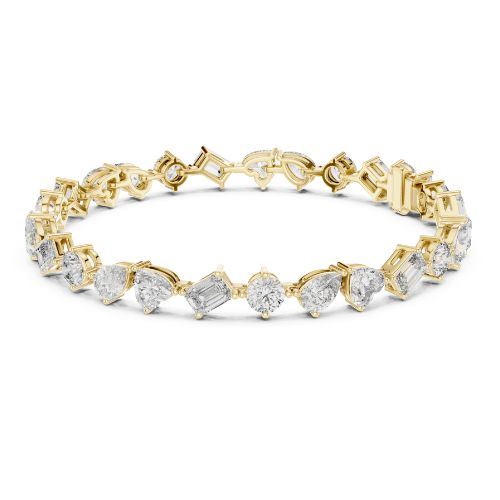 Mix Shape Diamonds Tennis Bracelet