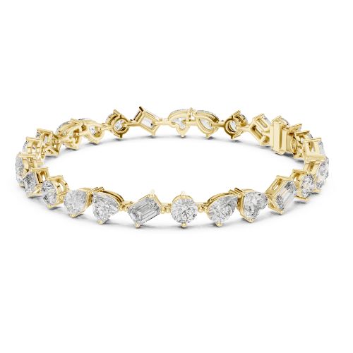 Mix Shape Diamonds Tennis Bracelet