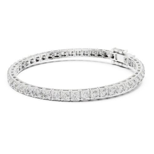 Sculpted Sparkle Designer Diamond Bracelet 18K W Gold (11.1ct)