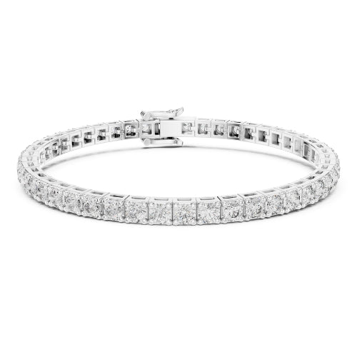 Sculpted Sparkle Designer Diamond Bracelet 18K W Gold (11.1ct)