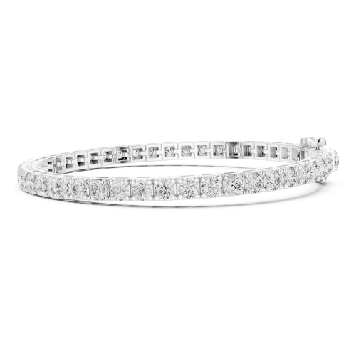 Sculpted Sparkle Designer Diamond Bracelet 18K W Gold (11.1ct)
