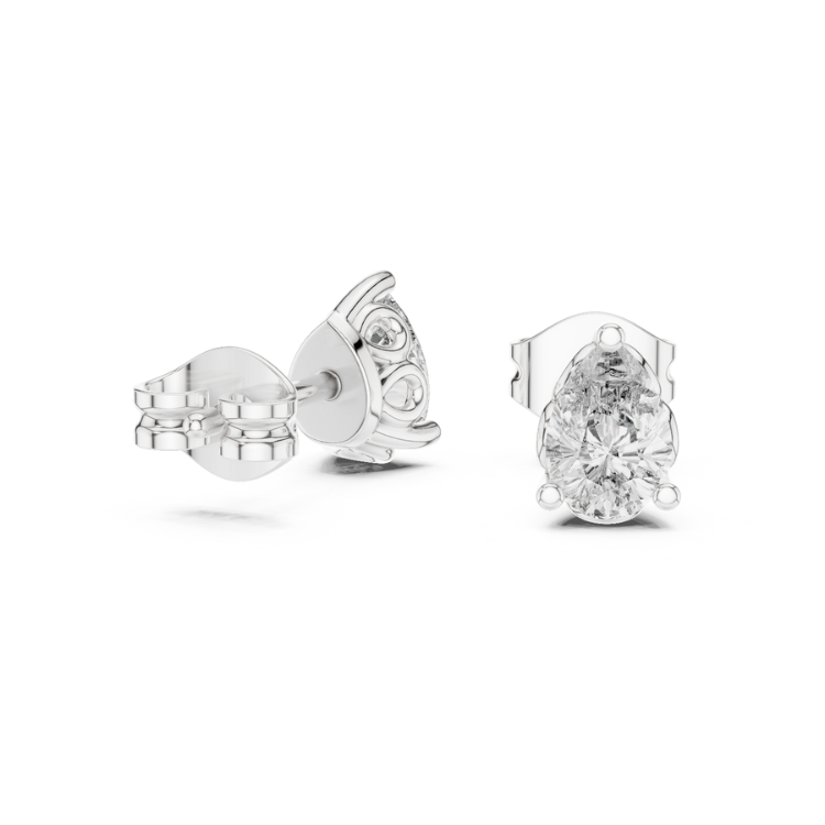 Regal Filigree Round Diamond Stud Earrings