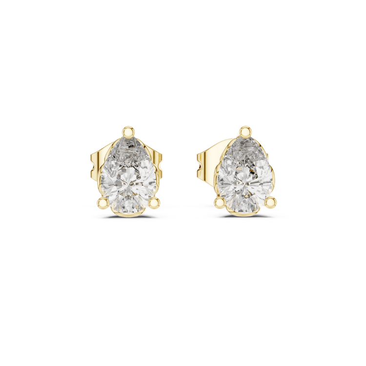 Regal Filigree Round Diamond Stud Earrings