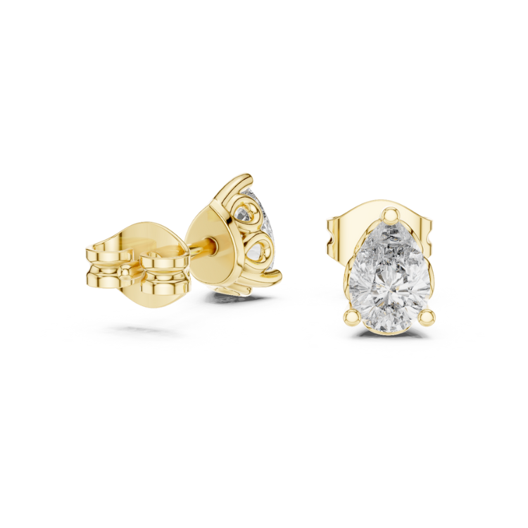 Regal Filigree Round Diamond Stud Earrings