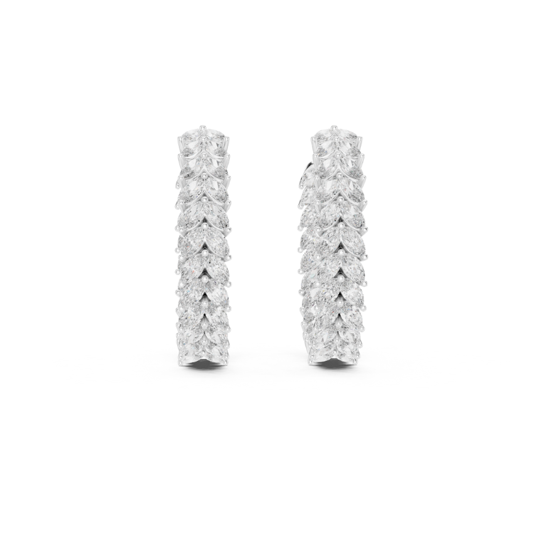 Marquise Diamond Inside-Out Hoop Earrings