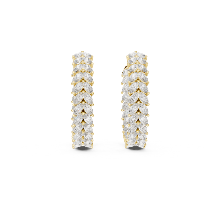 Marquise Diamond Inside-Out Hoop Earrings