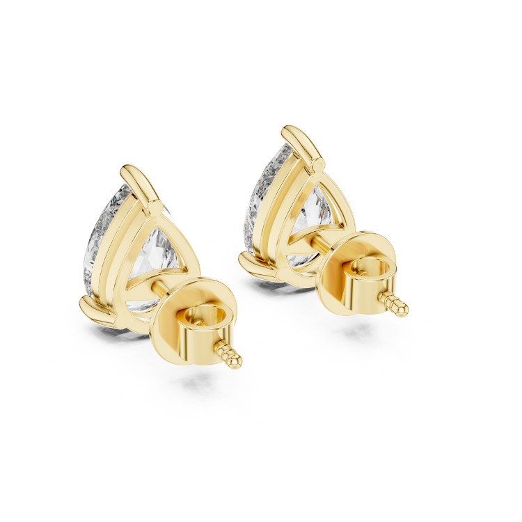 Elegant Pear-Cut Diamond Stud Earrings