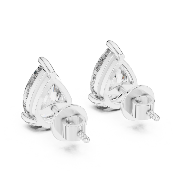 Elegant Pear-Cut Diamond Stud Earrings