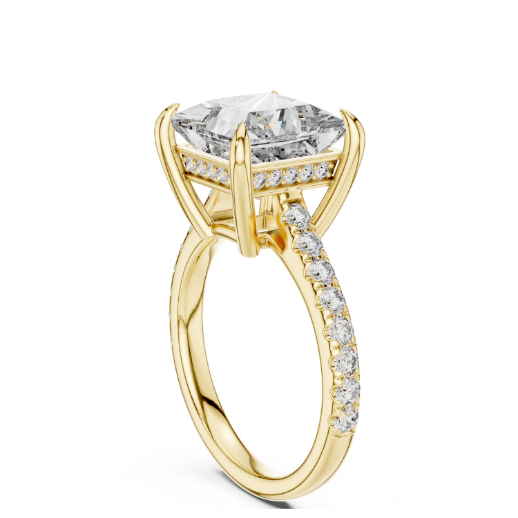 Princess-Cut Solitaire Diamond Engagement Ring