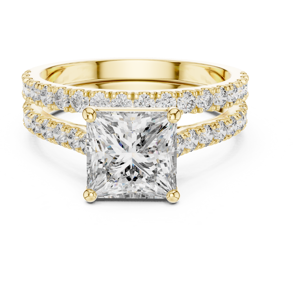 Regal Radiance Princess Cut Engagement Ring
