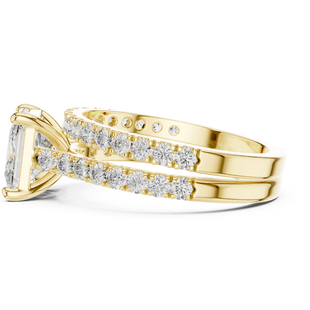 Regal Radiance Princess Cut Engagement Ring