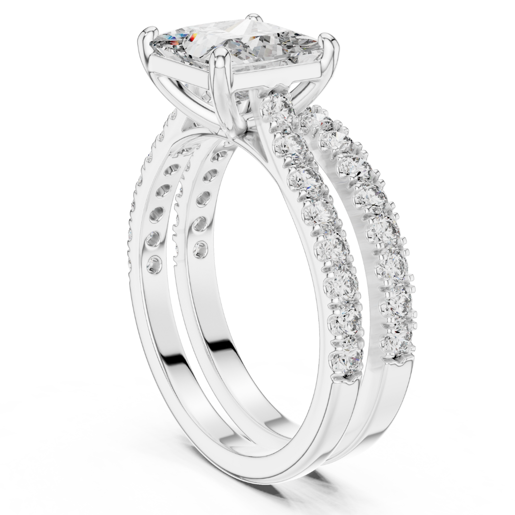 Regal Radiance Princess Cut Engagement Ring