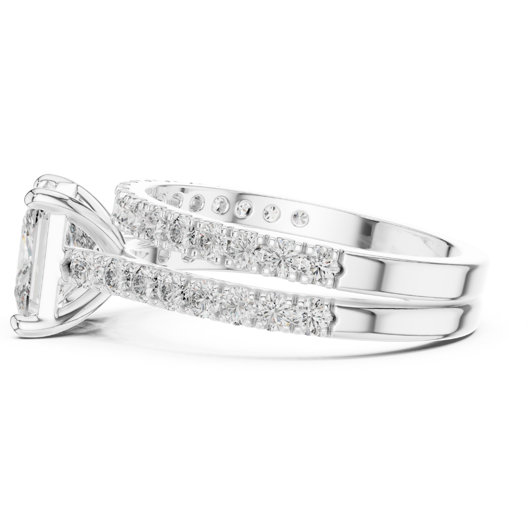 Regal Radiance Princess Cut Engagement Ring