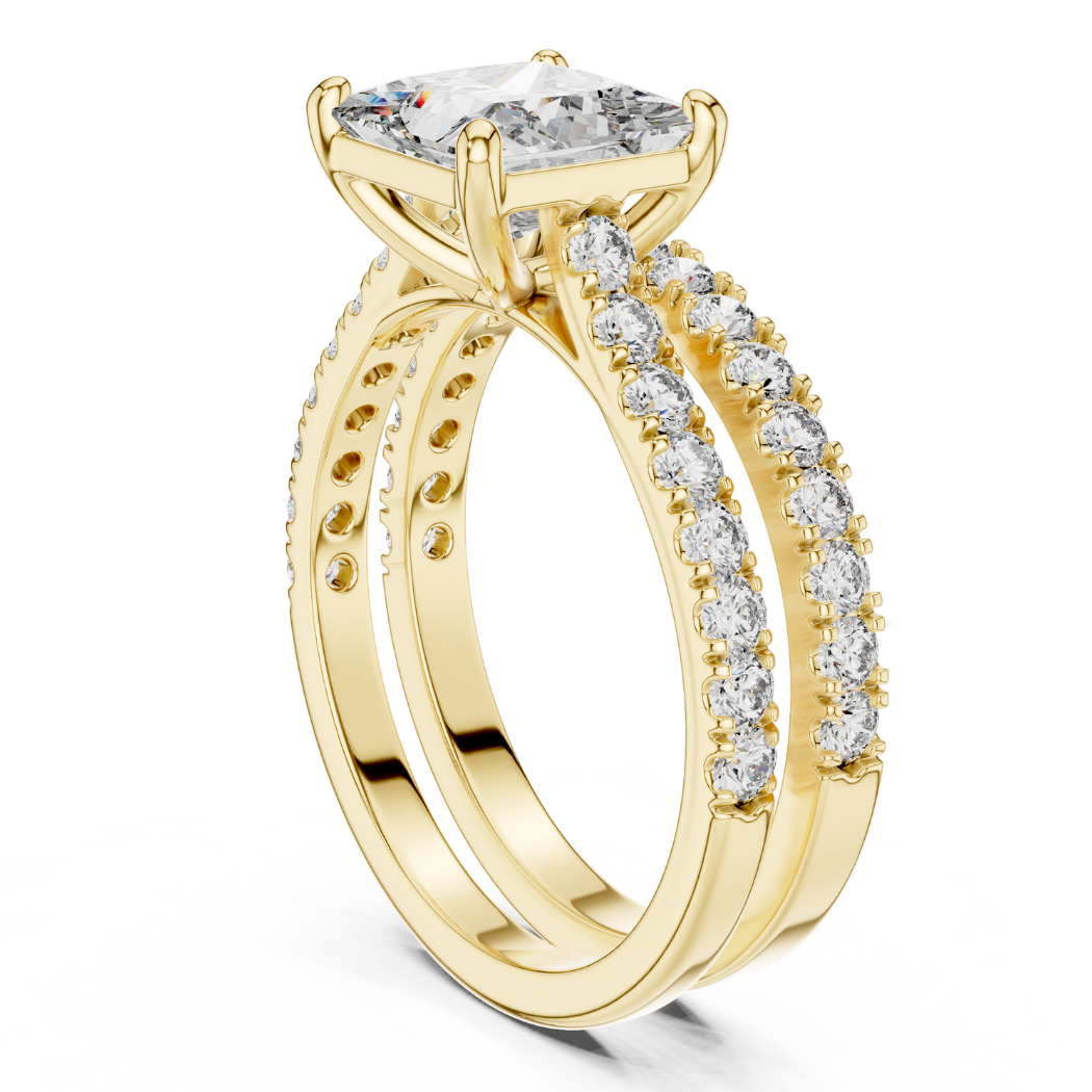 Regal Radiance Princess Cut Engagement Ring