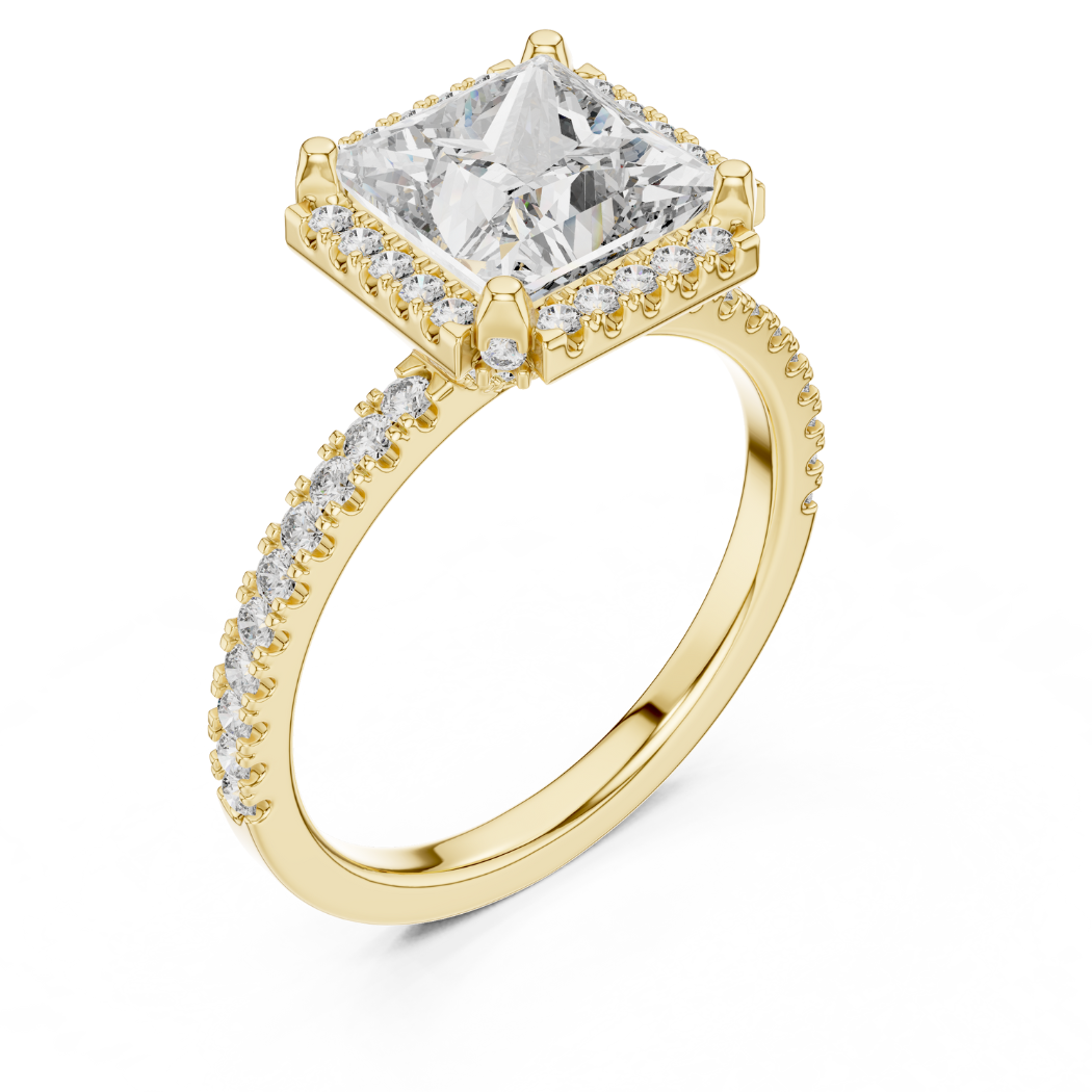 Princess Grace Halo Engagement Ring