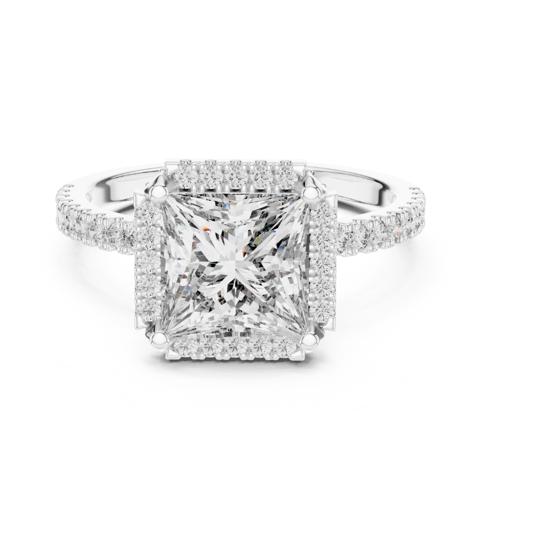 Princess Grace Halo Engagement Ring
