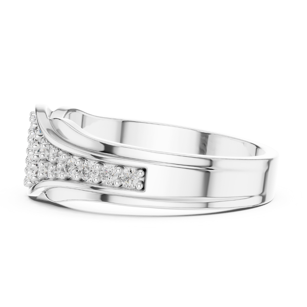 Wave Elegance Diamond Ring