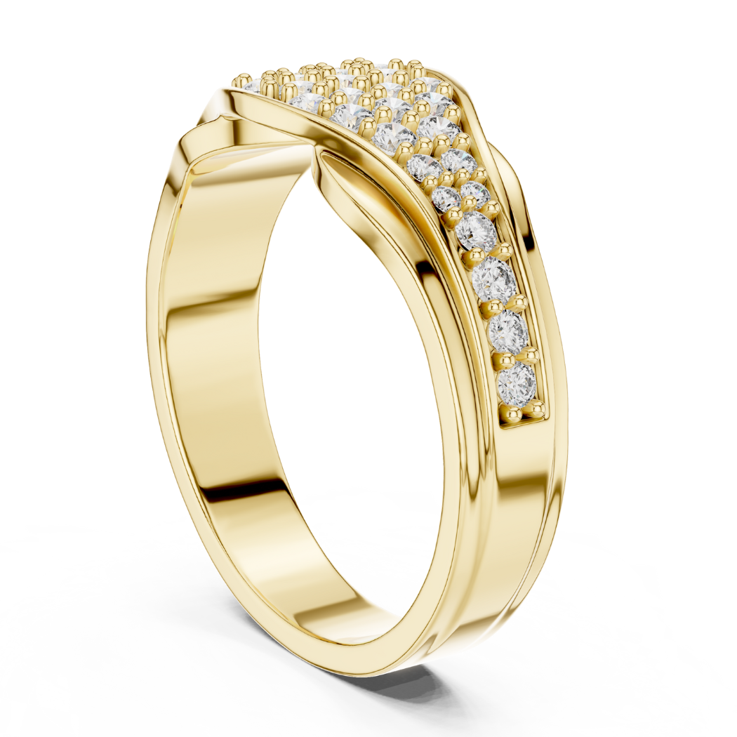 Wave Elegance Diamond Ring