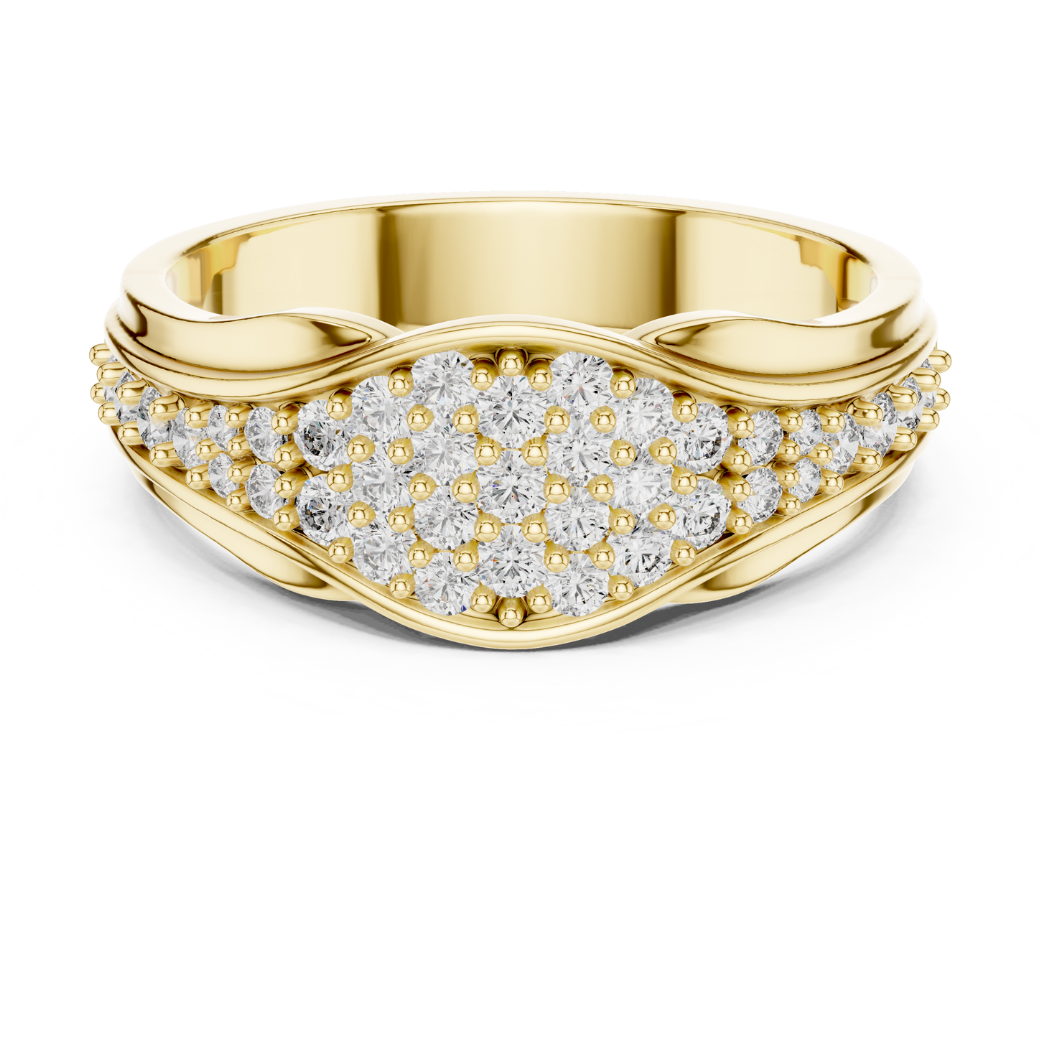 Wave Elegance Diamond Ring