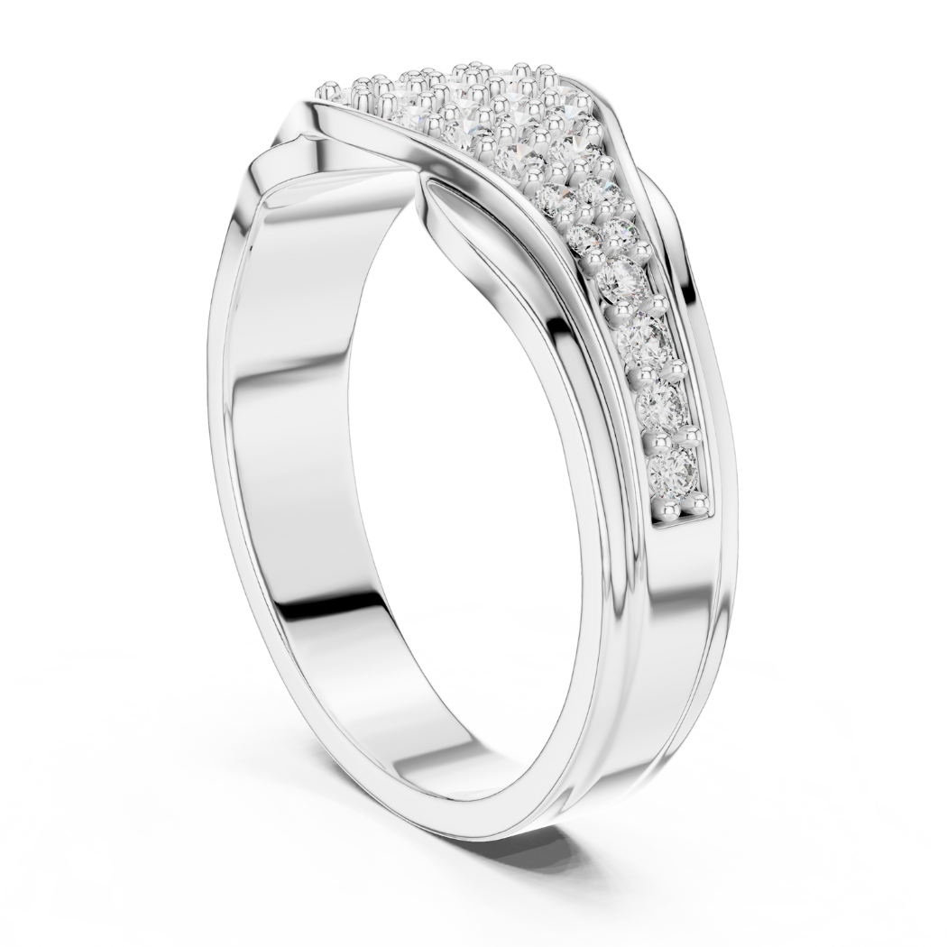 Wave Elegance Diamond Ring
