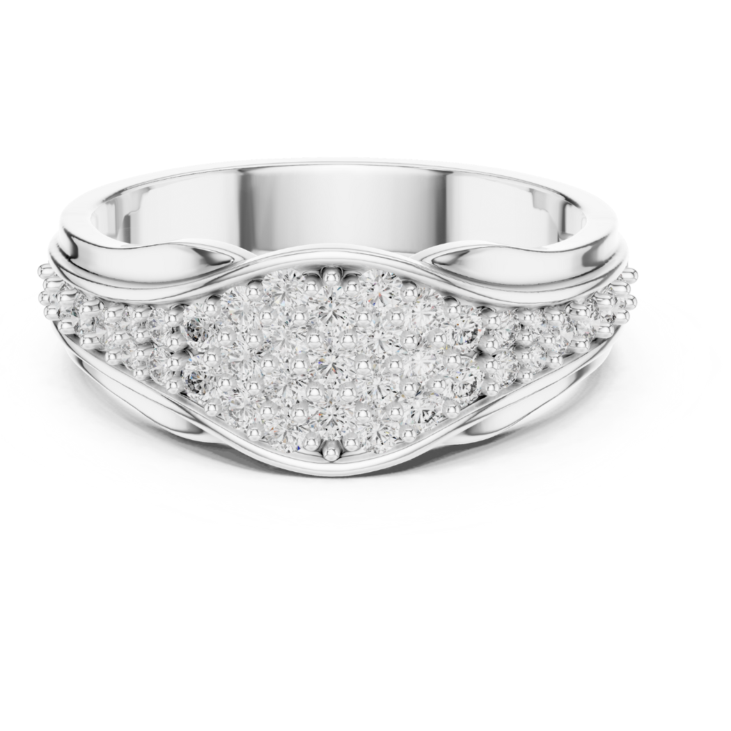 Wave Elegance Diamond Ring