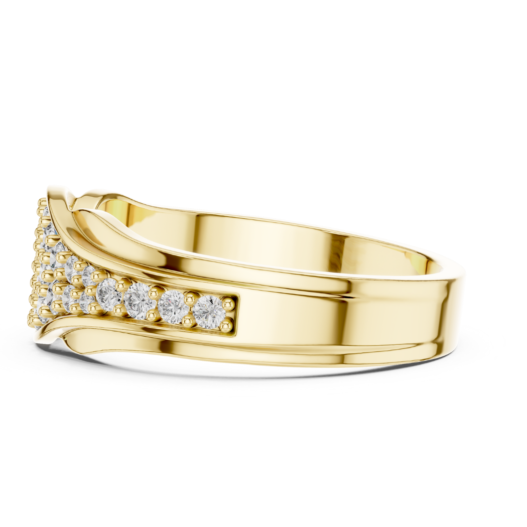 Wave Elegance Diamond Ring