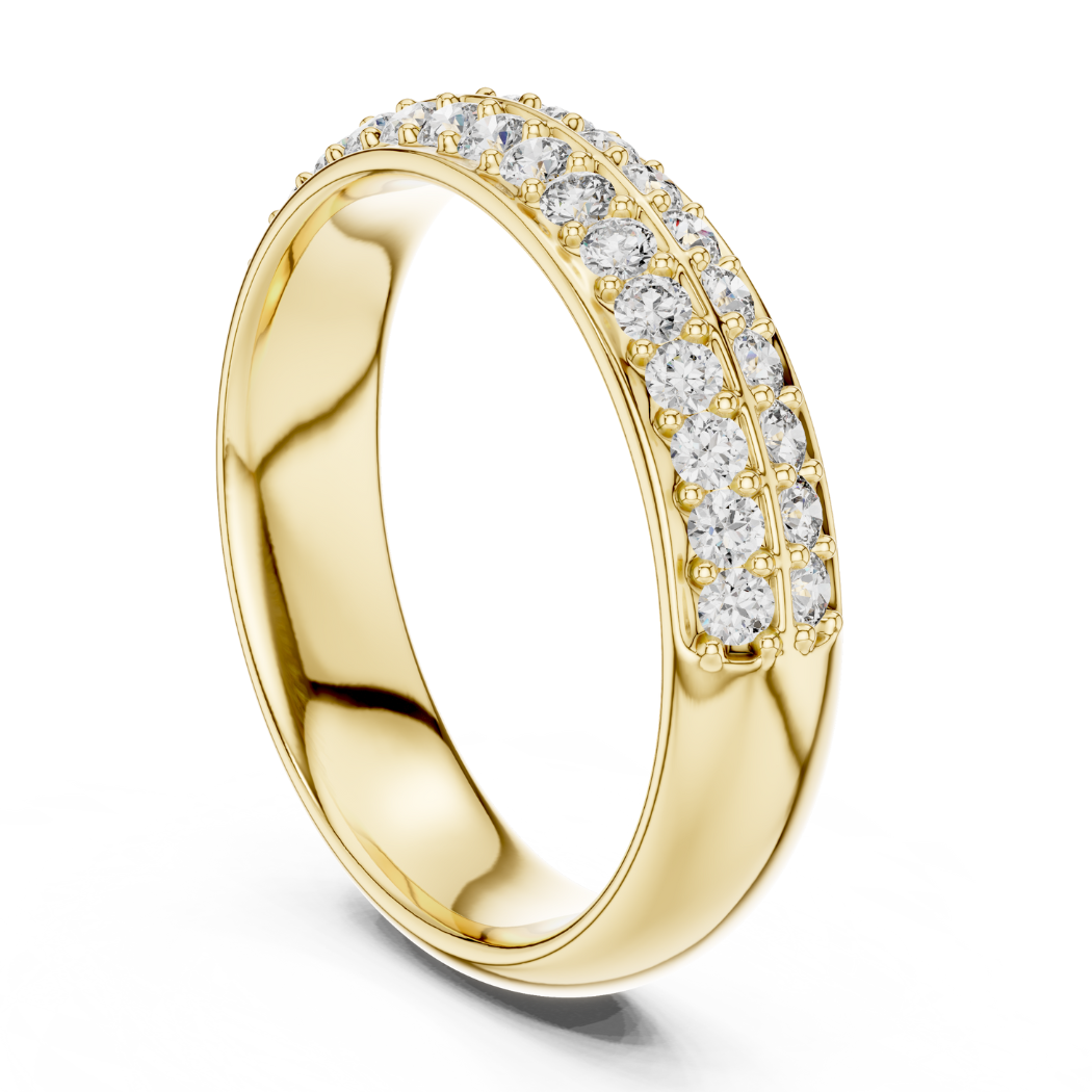 Double Row Diamond Pavé Band