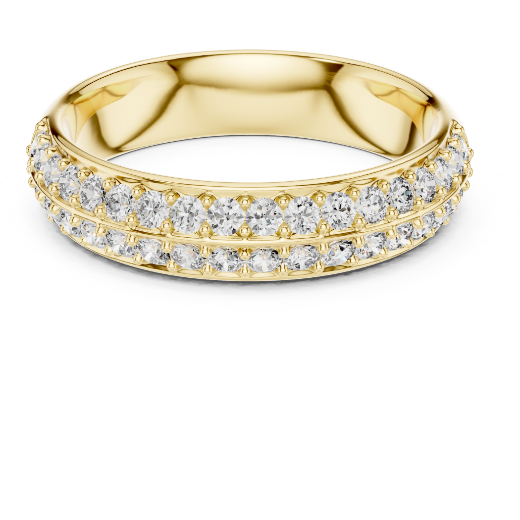 Double Row Diamond Pavé Band