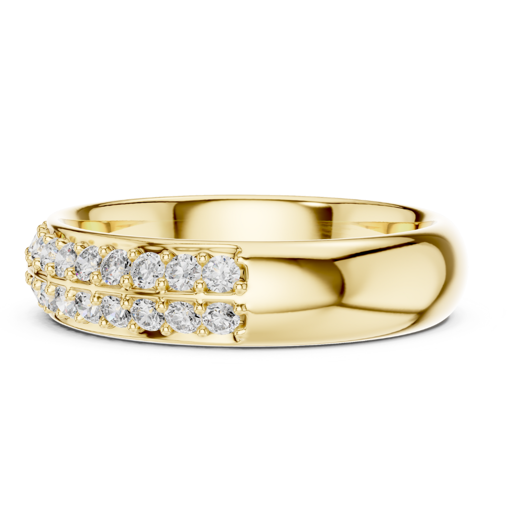 Double Row Diamond Pavé Band