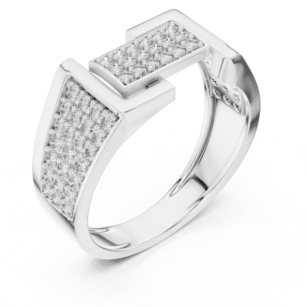 Men’s Designer Geometric Diamond Ring