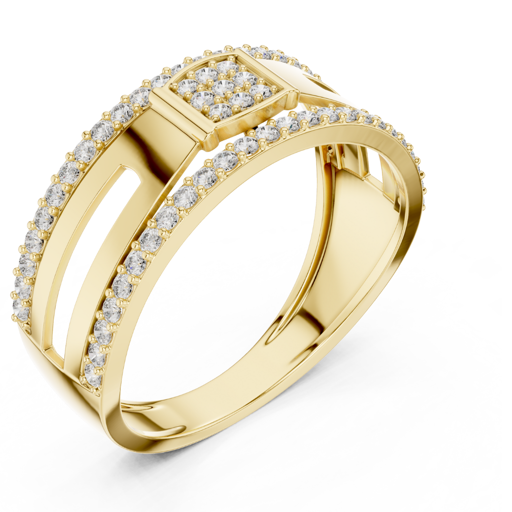 Regal Grid Diamond Ring
