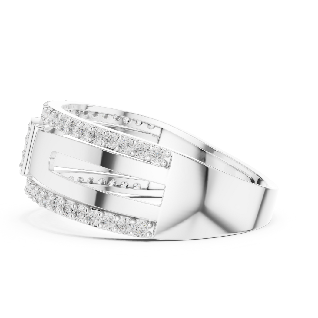 Regal Grid Diamond Ring