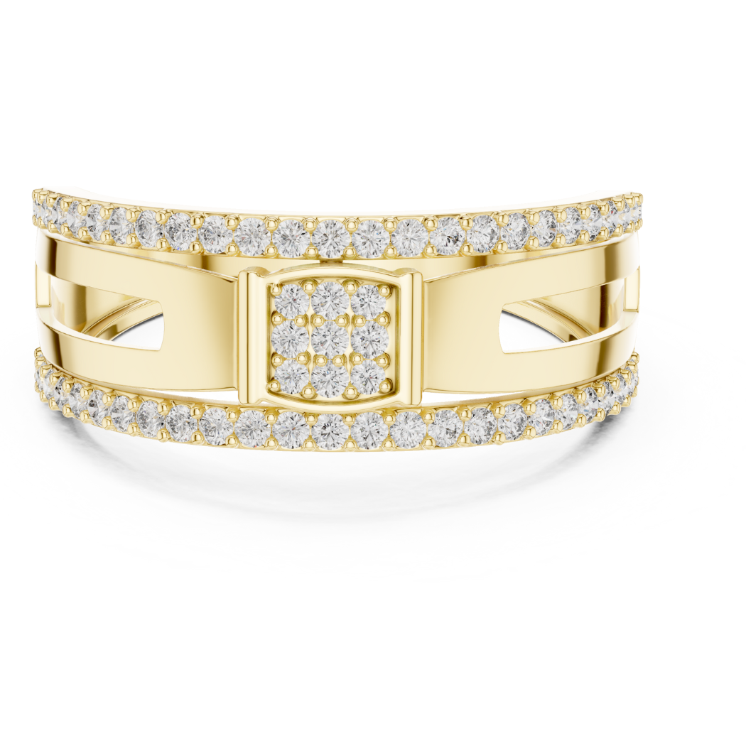 Regal Grid Diamond Ring